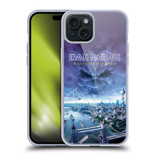 Iron Maiden Album Covers Brave New World Soft Gel Case for Apple iPhone 15 Plus