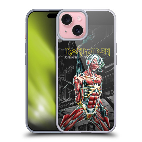Iron Maiden Album Covers Somewhere Soft Gel Case for Apple iPhone 15