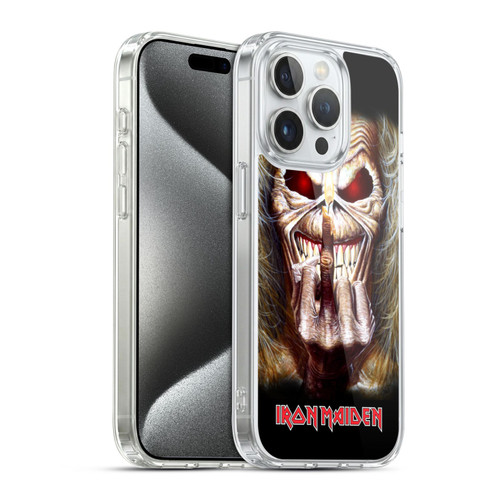 Iron Maiden Art Candle Finger Soft Gel Case for Apple iPhone 15 Pro & MagSafe