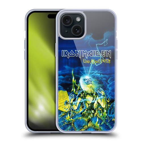 Iron Maiden Tours Live After Death Soft Gel Case for Apple iPhone 15 Plus & MagSafe