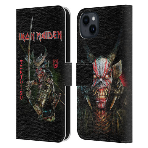 Iron Maiden Senjutsu Album Cover Leather Book Wallet Case Cover For Apple iPhone 15 Plus