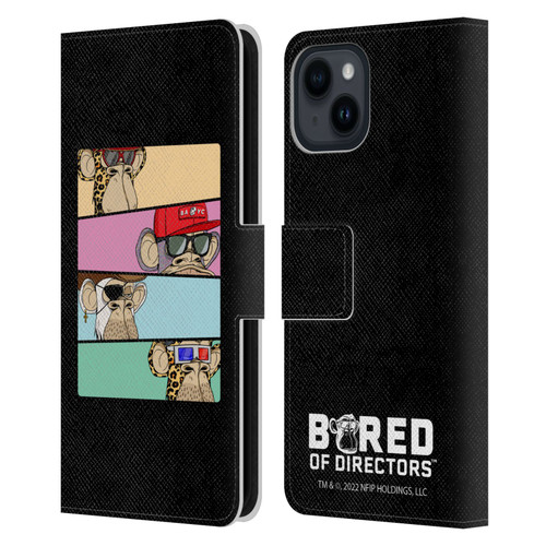 Bored of Directors Key Art Group Leather Book Wallet Case Cover For Apple iPhone 15