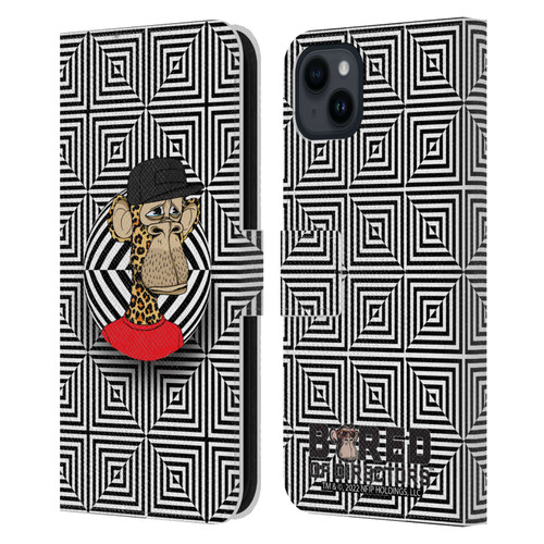 Bored of Directors Key Art APE #3179 Pattern Leather Book Wallet Case Cover For Apple iPhone 15 Plus