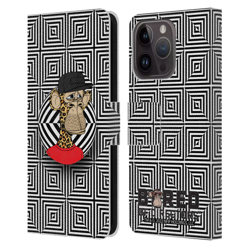 Bored of Directors Key Art APE #3179 Pattern Leather Book Wallet Case Cover For Apple iPhone 15 Pro