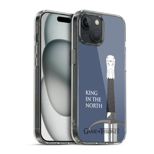 HBO Game of Thrones Graphics Longclaw King North Soft Gel Case for Apple iPhone 15 & MagSafe
