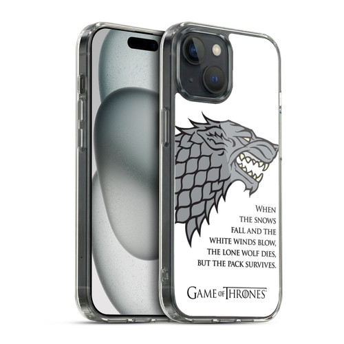 HBO Game of Thrones Graphics White Winds Soft Gel Case for Apple iPhone 15 & MagSafe