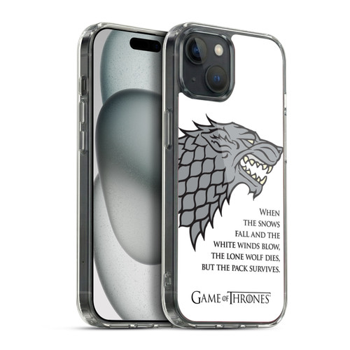 HBO Game of Thrones Graphics White Winds Soft Gel Case for Apple iPhone 15 Plus & MagSafe