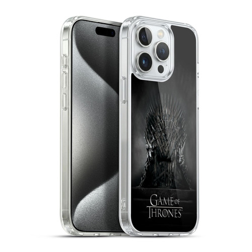HBO Game of Thrones Key Art Iron Throne Soft Gel Case for Apple iPhone 15 Pro Max