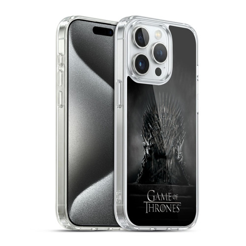 HBO Game of Thrones Key Art Iron Throne Soft Gel Case for Apple iPhone 15 Pro