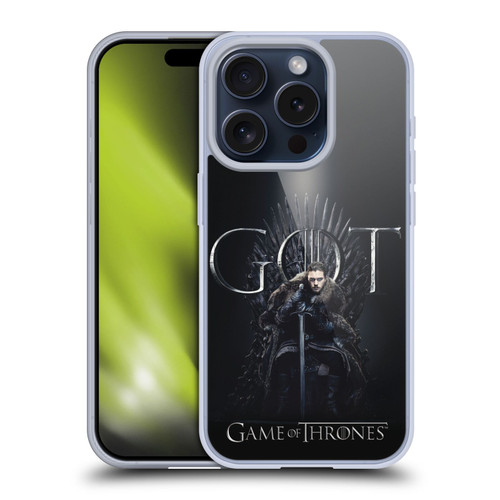 HBO Game of Thrones Season 8 For The Throne 1 Jon Snow Soft Gel Case for Apple iPhone 15 Pro