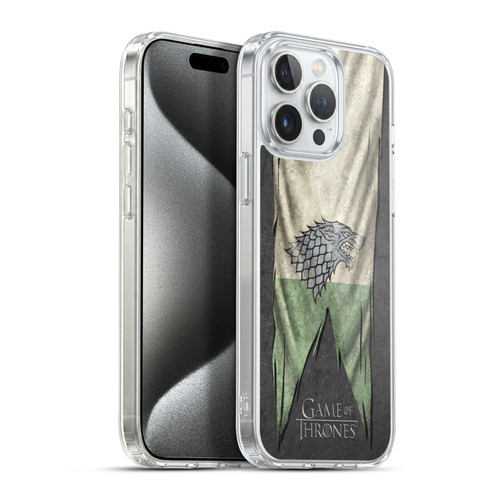HBO Game of Thrones Sigil Flags Stark Soft Gel Case for Apple iPhone 15 Pro Max & MagSafe