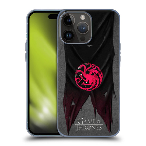 HBO Game of Thrones Sigil Flags Targaryen Soft Gel Case for Apple iPhone 15 Pro Max