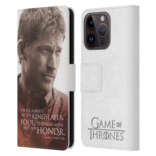 HBO Game of Thrones Character Portraits Jaime Lannister Leather Book Wallet Case Cover For Apple iPhone 15 Pro
