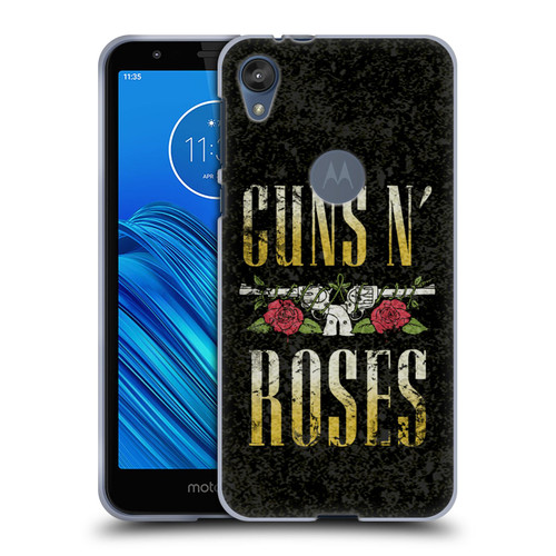 Guns N' Roses Key Art Text Logo Pistol Soft Gel Case for Motorola Moto E6