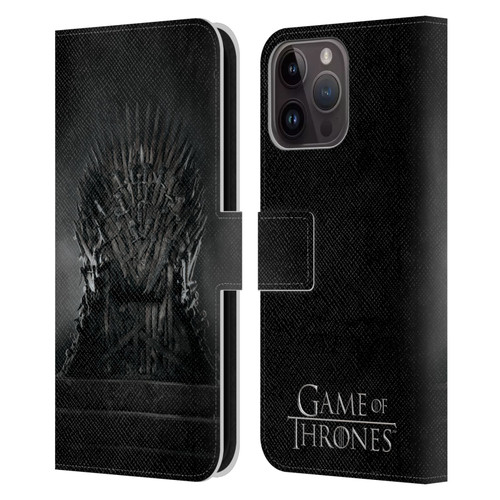 HBO Game of Thrones Key Art Iron Throne Leather Book Wallet Case Cover For Apple iPhone 15 Pro Max