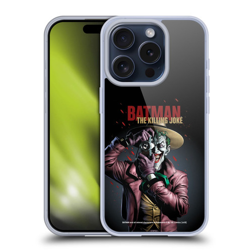 Batman DC Comics Famous Comic Book Covers Joker The Killing Joke Soft Gel Case for Apple iPhone 15 Pro