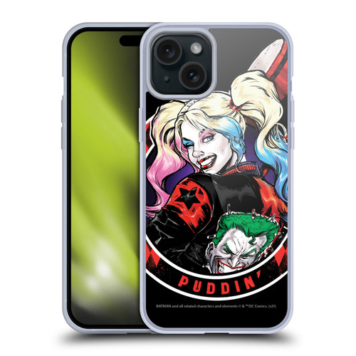 Batman DC Comics Harley Quinn Graphics Puddin Soft Gel Case for Apple iPhone 15 Plus