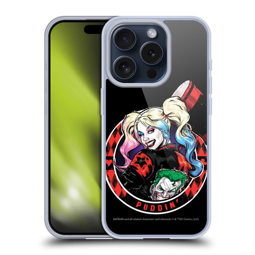 Batman DC Comics Harley Quinn Graphics Puddin Soft Gel Case for Apple iPhone 15 Pro