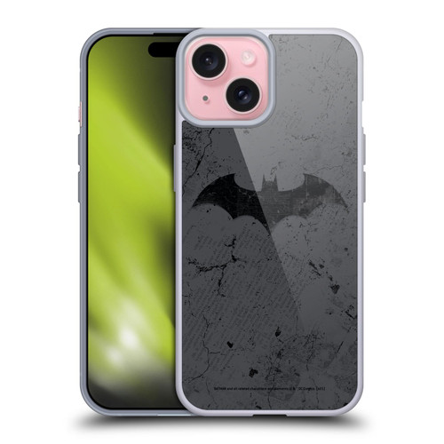 Batman DC Comics Hush Logo Distressed Soft Gel Case for Apple iPhone 15