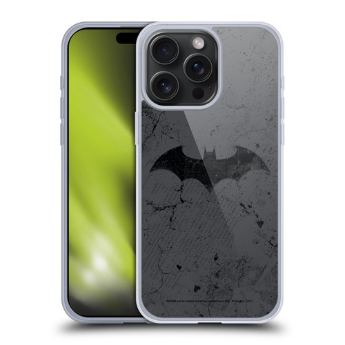 Batman DC Comics Hush Logo Distressed Soft Gel Case for Apple iPhone 15 Pro Max & MagSafe