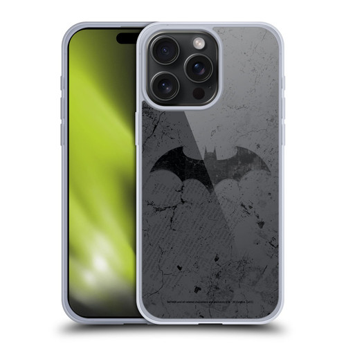 Batman DC Comics Hush Logo Distressed Soft Gel Case for Apple iPhone 15 Pro Max