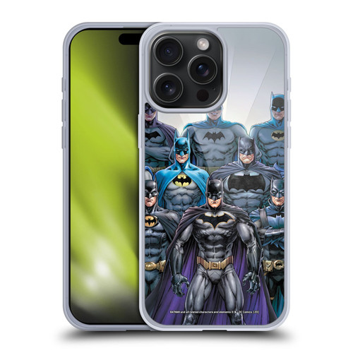 Batman DC Comics Iconic Comic Book Costumes Through The Years Soft Gel Case for Apple iPhone 15 Pro Max