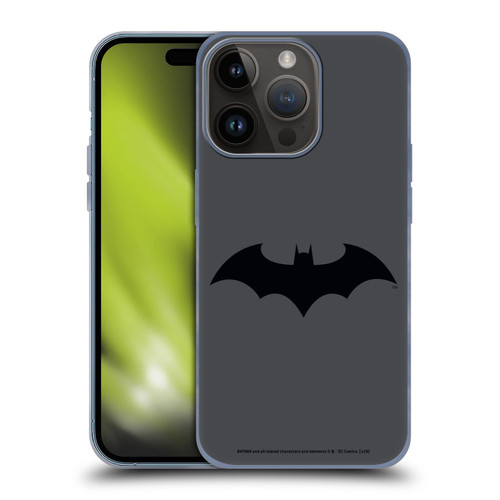 Batman DC Comics Logos Hush Soft Gel Case for Apple iPhone 15 Pro