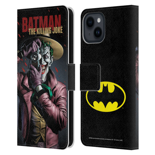Batman DC Comics Famous Comic Book Covers The Killing Joke Leather Book Wallet Case Cover For Apple iPhone 15