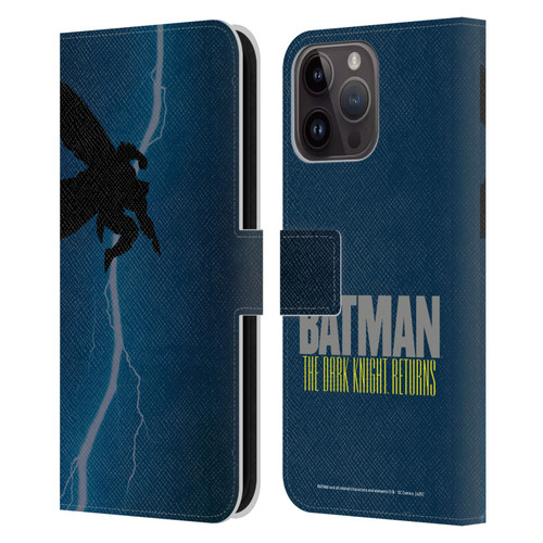 Batman DC Comics Famous Comic Book Covers The Dark Knight Returns Leather Book Wallet Case Cover For Apple iPhone 15 Pro Max