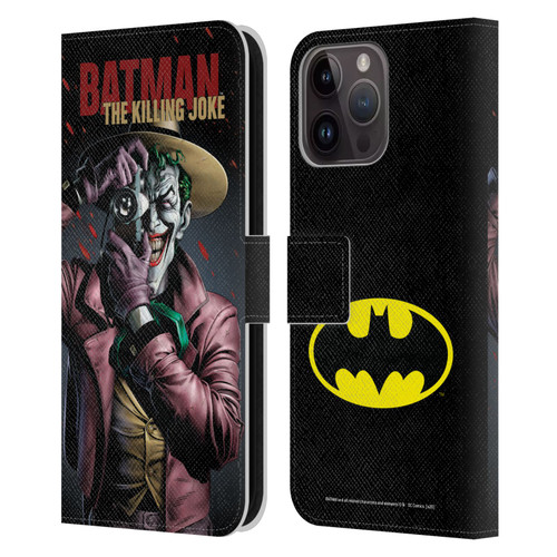 Batman DC Comics Famous Comic Book Covers The Killing Joke Leather Book Wallet Case Cover For Apple iPhone 15 Pro Max