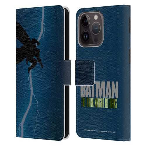 Batman DC Comics Famous Comic Book Covers The Dark Knight Returns Leather Book Wallet Case Cover For Apple iPhone 15 Pro