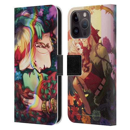 Batman DC Comics Gotham City Sirens Poison Ivy & Harley Quinn Leather Book Wallet Case Cover For Apple iPhone 15 Pro Max