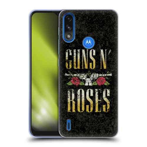 Guns N' Roses Key Art Text Logo Pistol Soft Gel Case for Motorola Moto E7 Power / Moto E7i Power