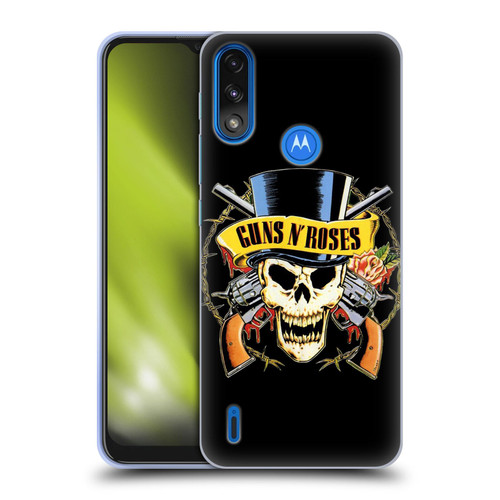 Guns N' Roses Key Art Top Hat Skull Soft Gel Case for Motorola Moto E7 Power / Moto E7i Power