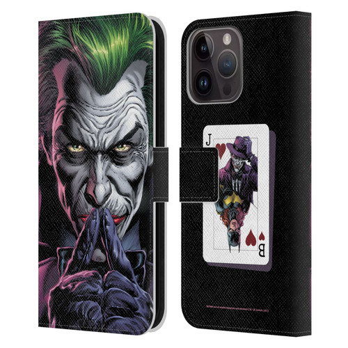 Batman DC Comics Three Jokers The Criminal Leather Book Wallet Case Cover For Apple iPhone 15 Pro Max