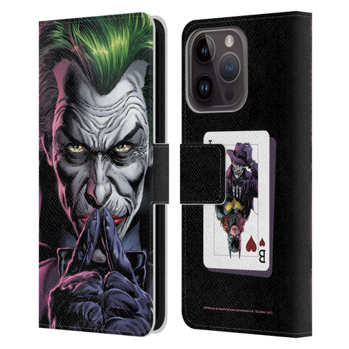 Batman DC Comics Three Jokers The Criminal Leather Book Wallet Case Cover For Apple iPhone 15 Pro