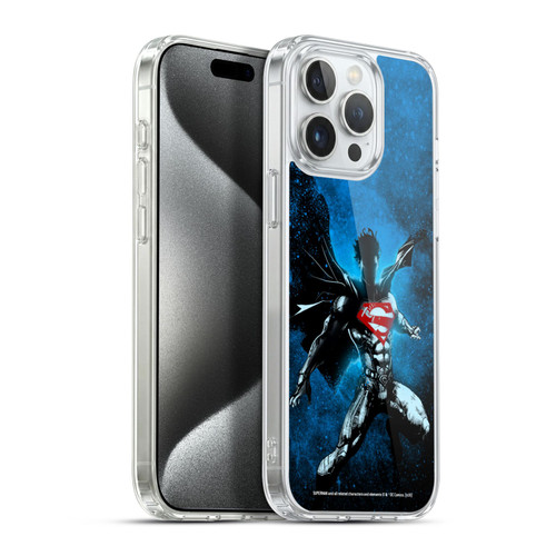 Superman DC Comics 80th Anniversary Splatter Soft Gel Case for Apple iPhone 15 Pro Max & MagSafe