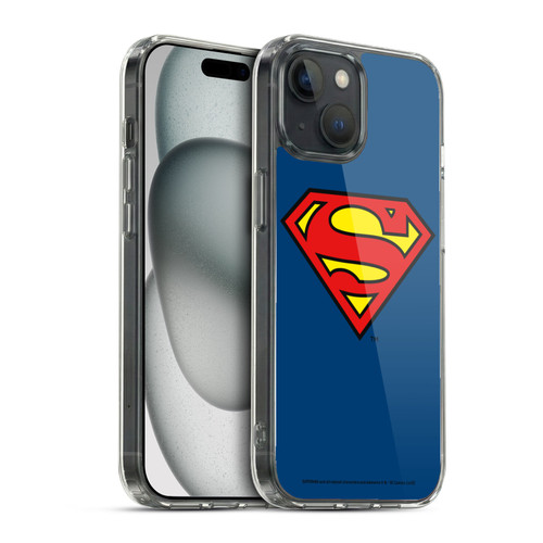 Superman DC Comics Logos Classic Soft Gel Case for Apple iPhone 15 & MagSafe