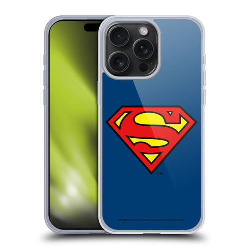 Superman DC Comics Logos Classic Soft Gel Case for Apple iPhone 15 Pro Max