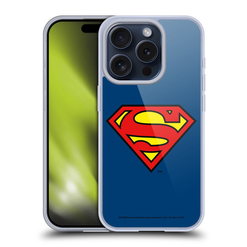 Superman DC Comics Logos Classic Soft Gel Case for Apple iPhone 15 Pro & MagSafe
