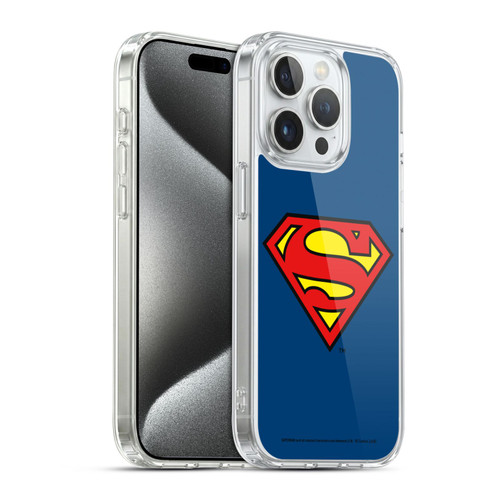 Superman DC Comics Logos Classic Soft Gel Case for Apple iPhone 15 Pro & MagSafe