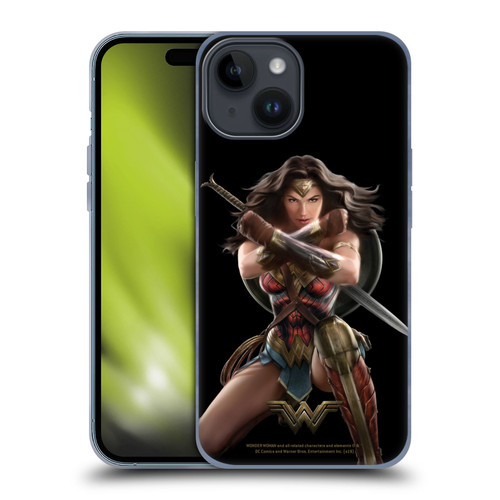 Wonder Woman Movie Character Art Bracelets Of Submission Soft Gel Case for Apple iPhone 15