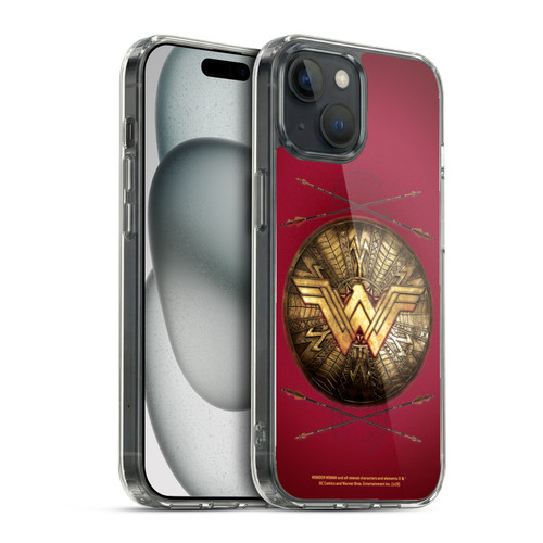 Wonder Woman Movie Logos Shield And Arrows Soft Gel Case for Apple iPhone 15 & MagSafe