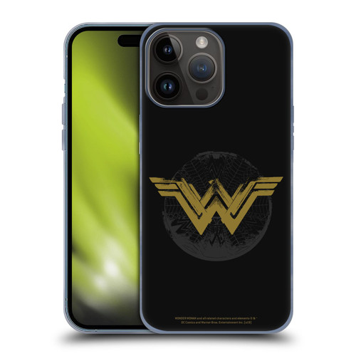 Wonder Woman Movie Logos Distressed Look Soft Gel Case for Apple iPhone 15 Pro Max
