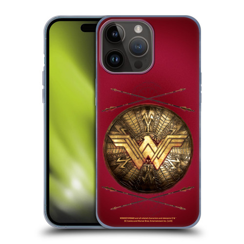 Wonder Woman Movie Logos Shield And Arrows Soft Gel Case for Apple iPhone 15 Pro Max