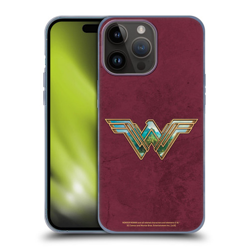 Wonder Woman Movie Logos Themiscyra Soft Gel Case for Apple iPhone 15 Pro Max