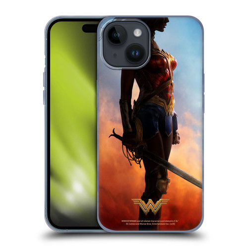 Wonder Woman Movie Posters Godkiller Sword Soft Gel Case for Apple iPhone 15