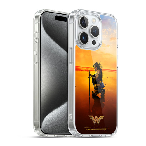 Wonder Woman Movie Posters Sword And Shield Soft Gel Case for Apple iPhone 15 Pro & MagSafe