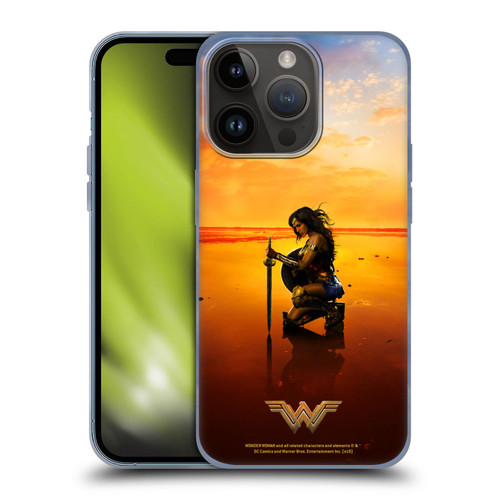 Wonder Woman Movie Posters Sword And Shield Soft Gel Case for Apple iPhone 15 Pro