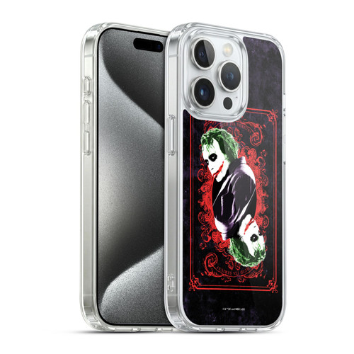 The Dark Knight Graphics Joker Card Soft Gel Case for Apple iPhone 15 Pro